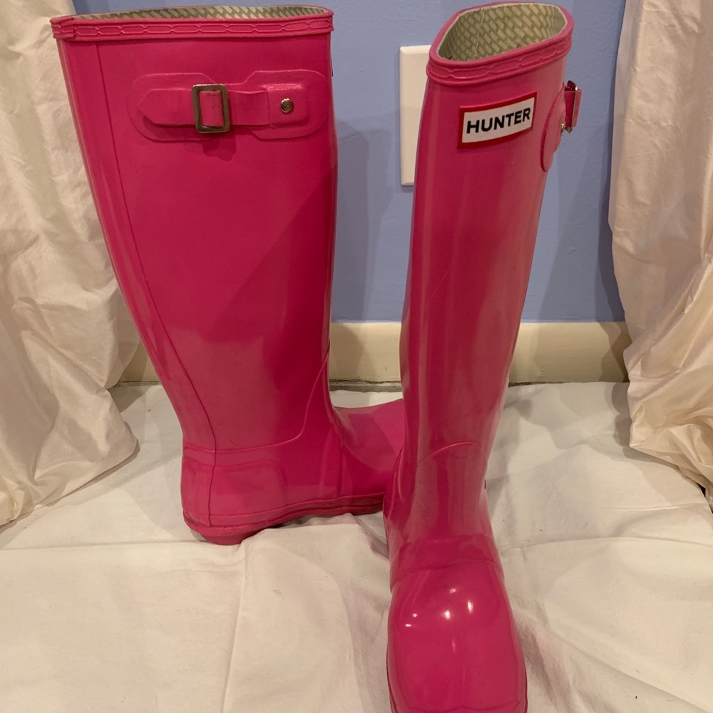 Hunter Hot Pink Tall Rainboots